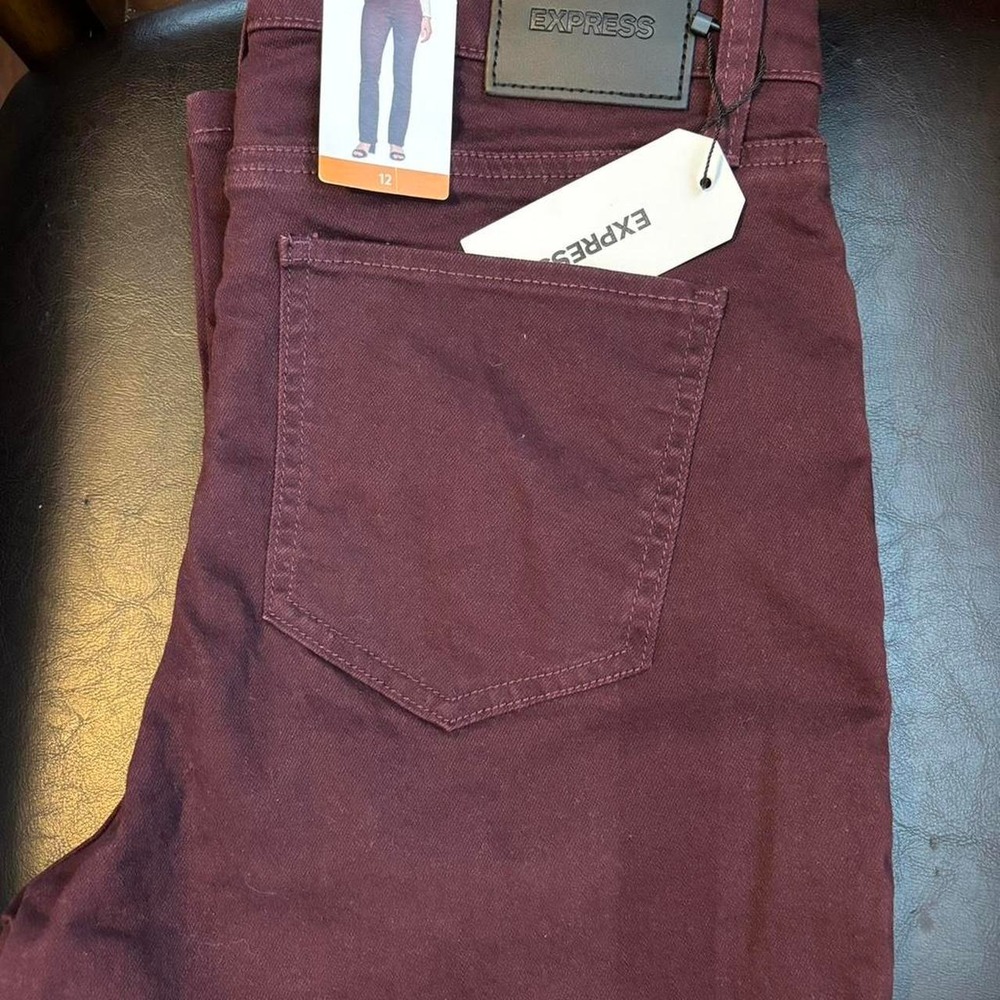 Express Women's Wine Wash Jeans Size 12 NWT MSRP $98 - Picture 4 of 5